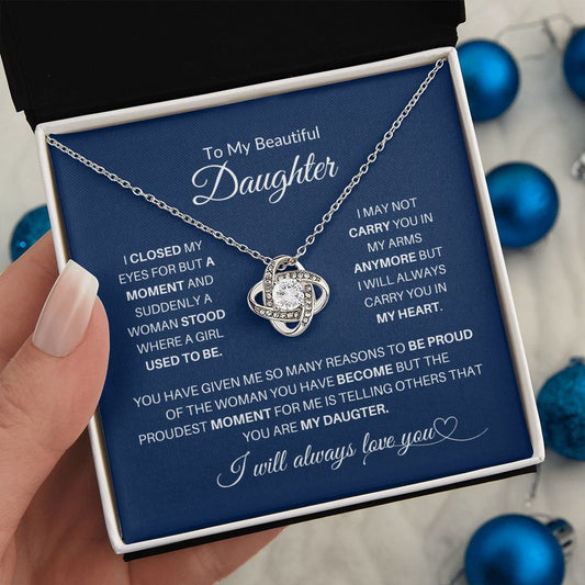 To My Daughter/GirltoWoman-Love Knot Necklace