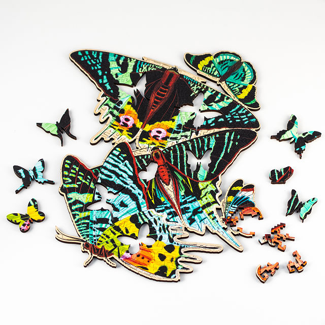 Twilight Wings Matrix-Cut Moth Jigsaw Puzzle