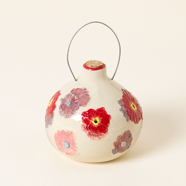 Ceramic Hummingbird Feeder