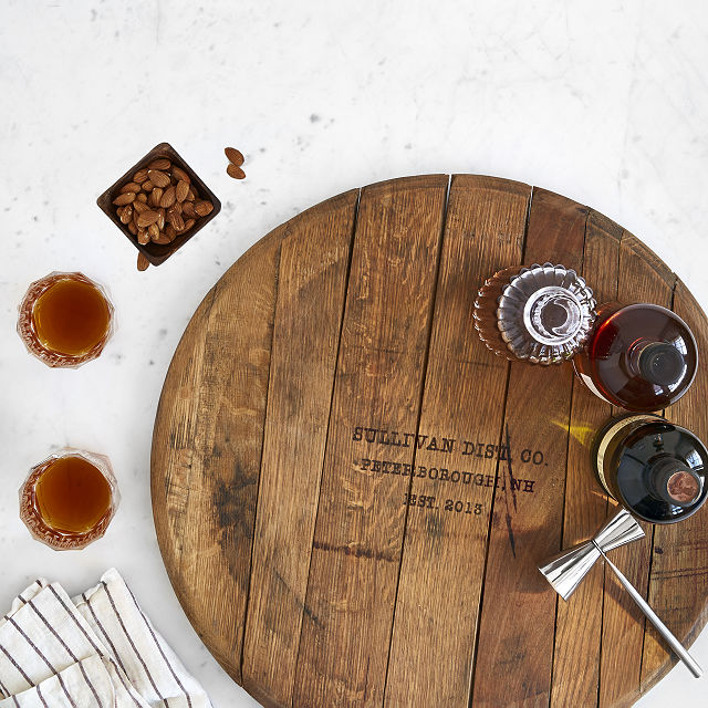 Custom Bourbon Barrel Lazy Susan