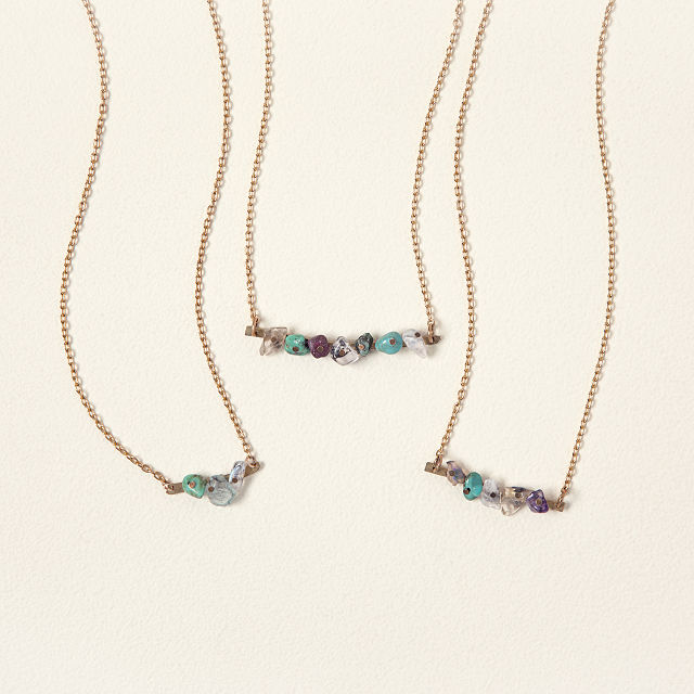 Custom Raw Birthstone Necklace