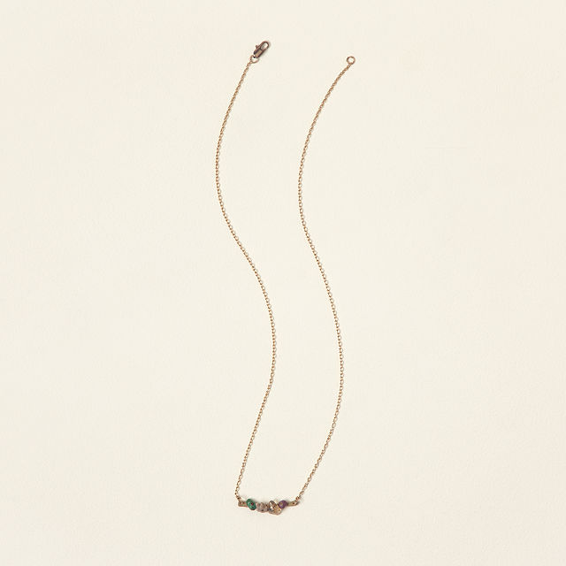 Custom Raw Birthstone Necklace