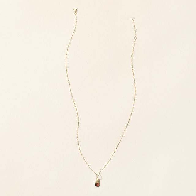 14k Gold Personalized Birthstone Charm Necklace