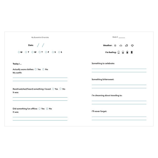 My Quarantine Chronicles e-Journal