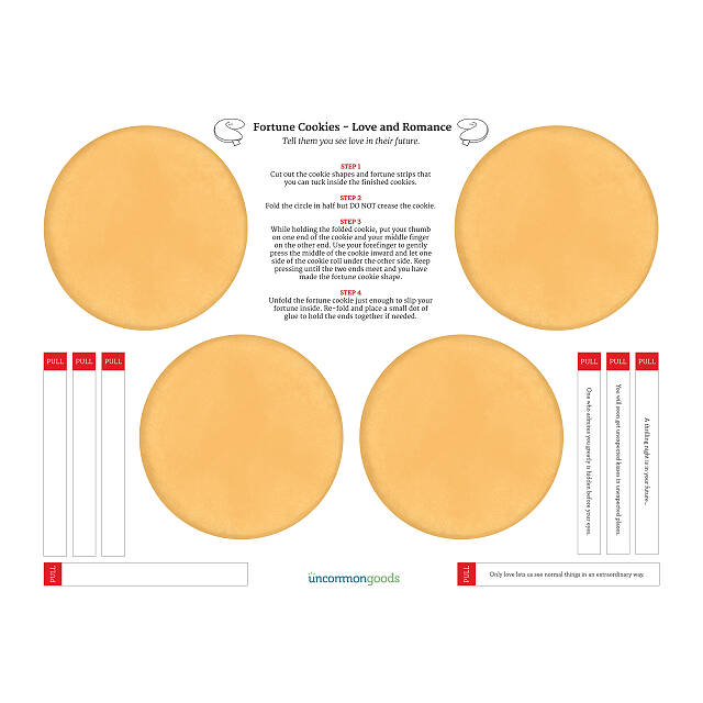 Printable Fortune Cookies - Love and Romance