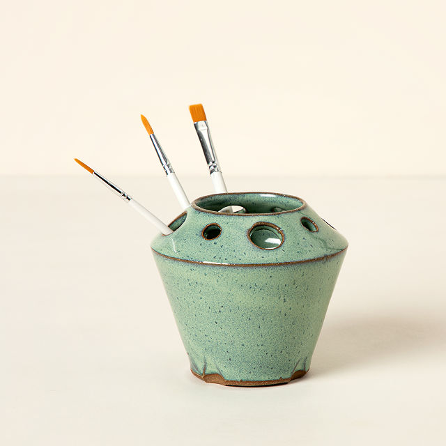 Watercolor Bowl & Brush Caddy