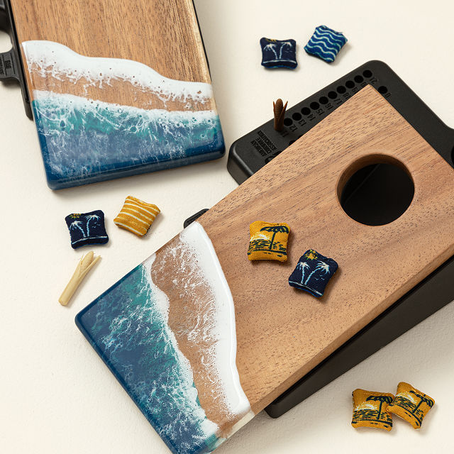 Coastal Mini Tabletop Cornhole Game Set