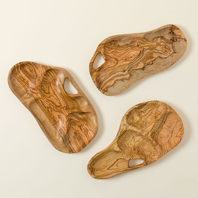 One-of-a-Kind Olive Wood Appetizer Platter