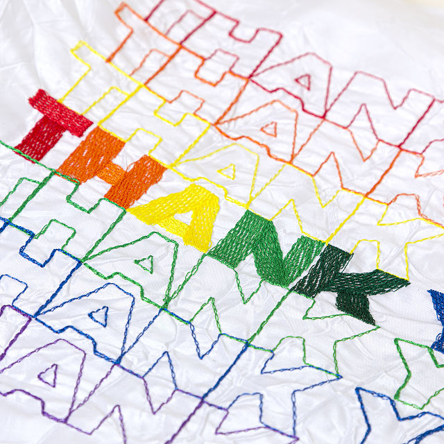 Embroidered Thank You Tote