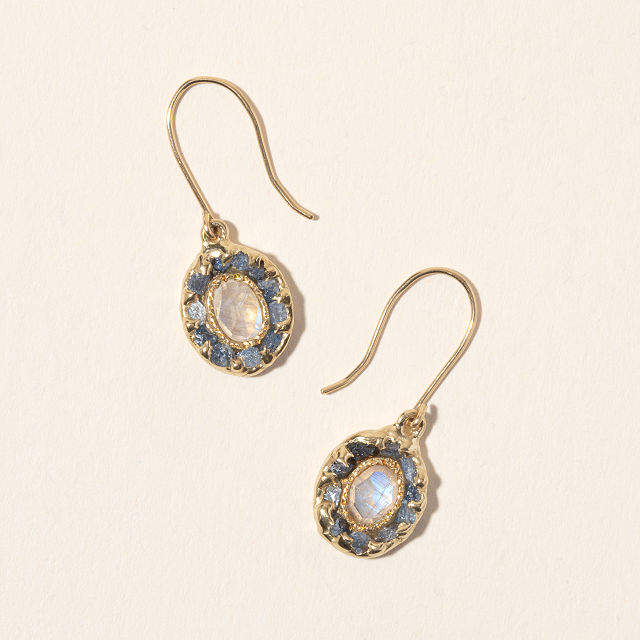 14k Gold Mini Lunar Earrings