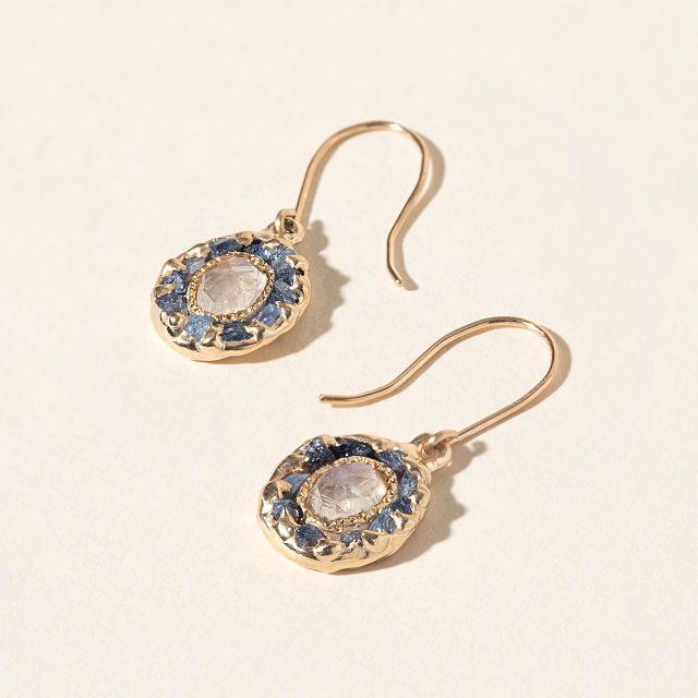 14k Gold Mini Lunar Earrings