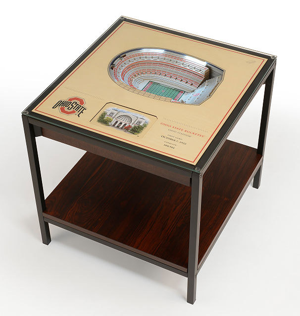 College Football Stadium Lights End Table