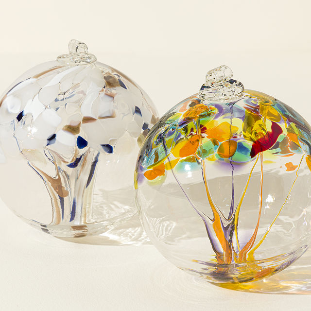 Recycled Glass Tree Globes - Wishes