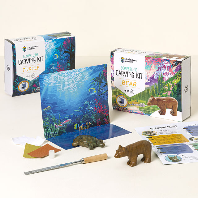 Soapstone Mini Animal Carving Kit