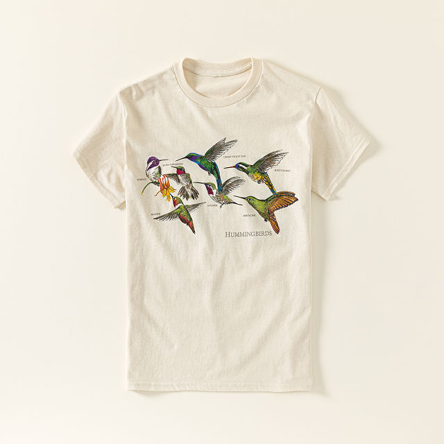 Hummingbird Watcher's Cheat Sheet T-Shirt, XXL