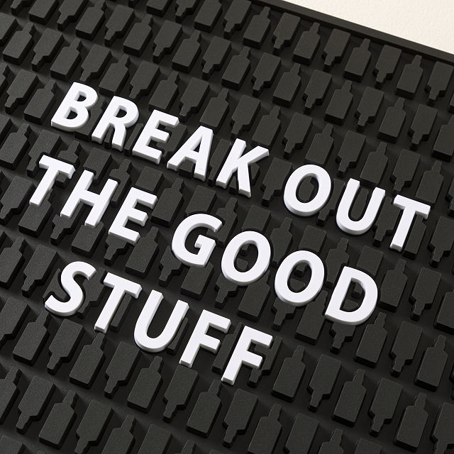 Break Out the Good Stuff Bar Mat