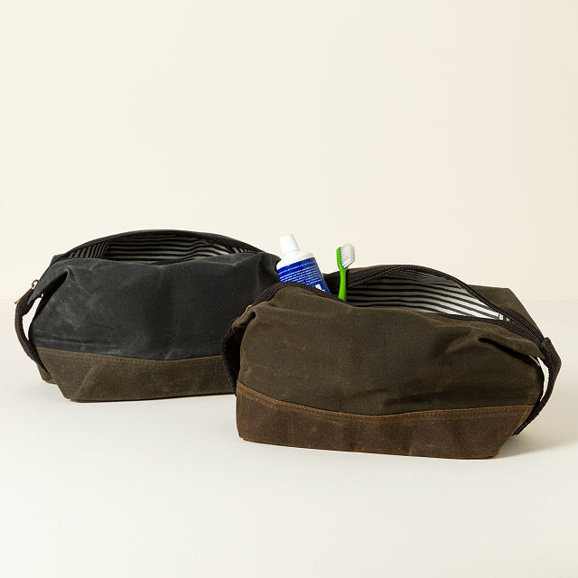 Waxed Canvas Dopp Kit