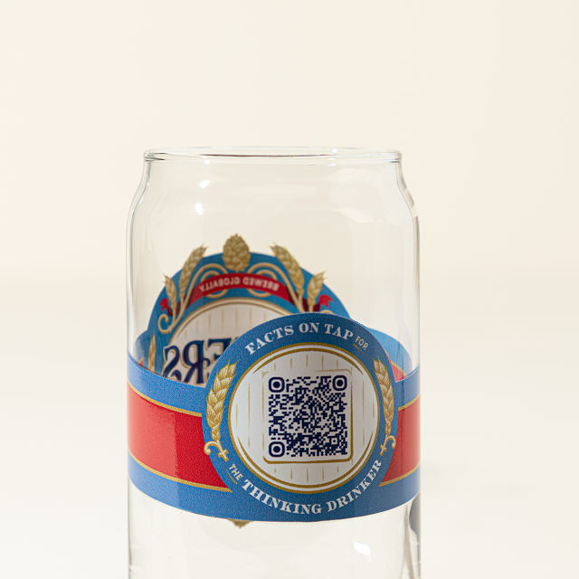 Beer Facts Every Day Interactive QR Can Glass