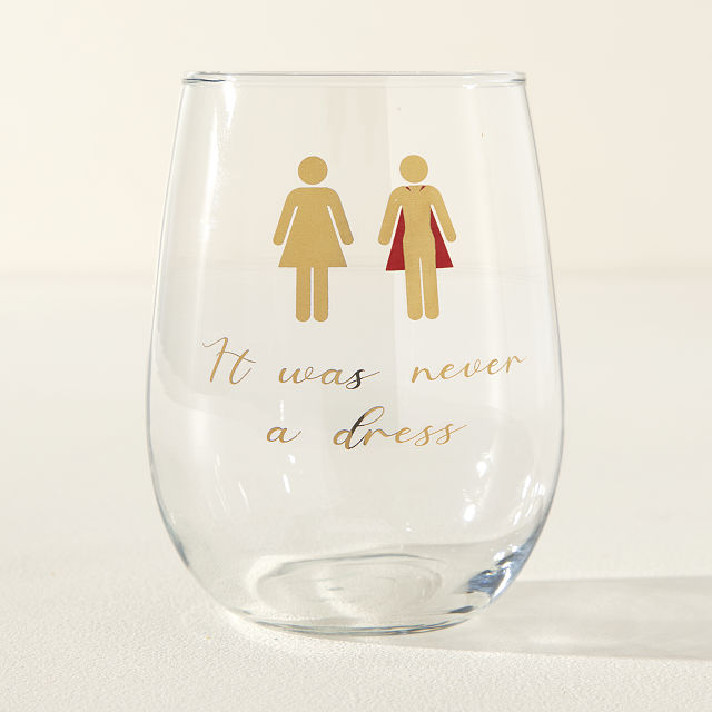 It Was Never a Dress Wine Glass
