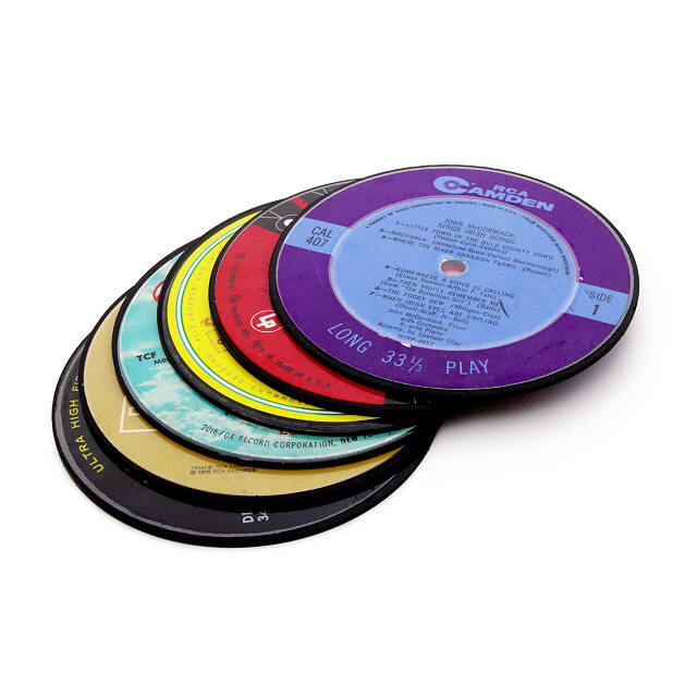 Upcycled Record Coasters
