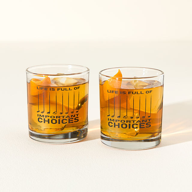 Important Choices Golf Club Glasses - Set of 2