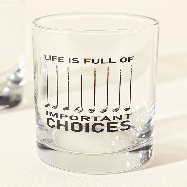 Important Choices Golf Club Glasses - Set of 2