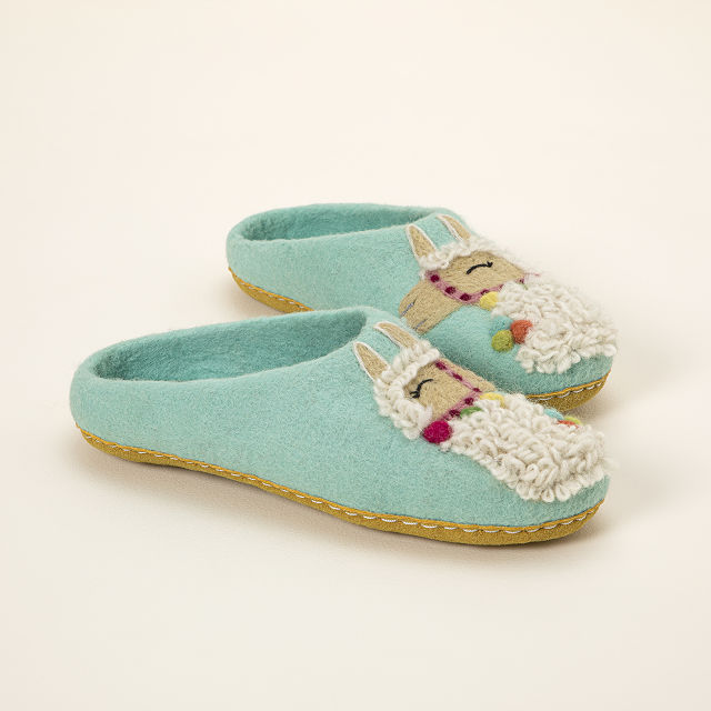 Handmade Llama Slippers