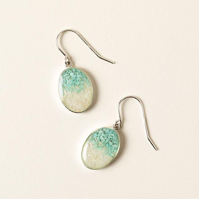 Custom Sand & Turquoise Gradient Earrings