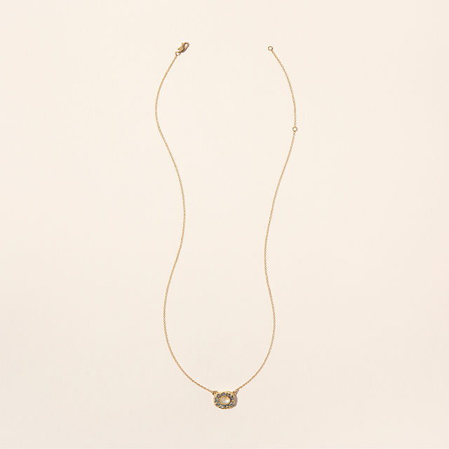 14k Gold Mini Lunar Pendant