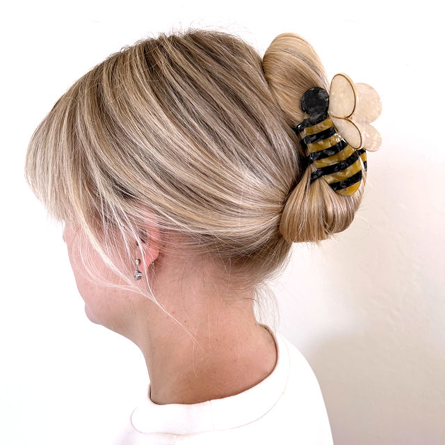 Butterfly & Bee Hand Painted Hair Clip