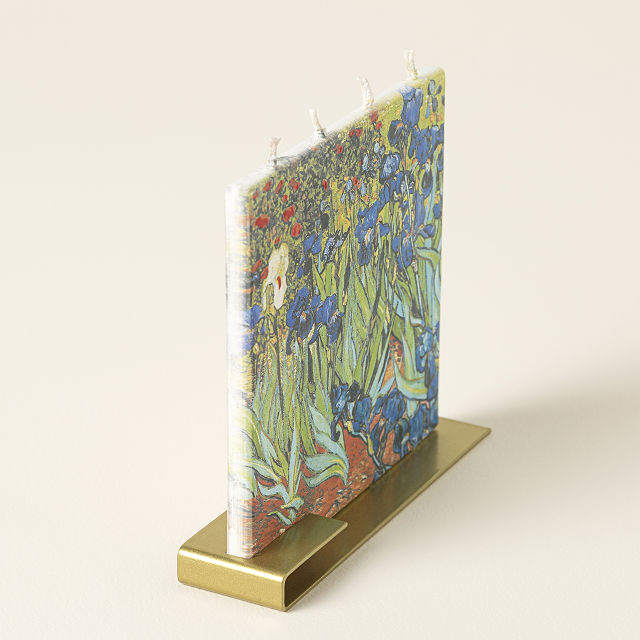 Vincent van Gogh Irises Flat Candle