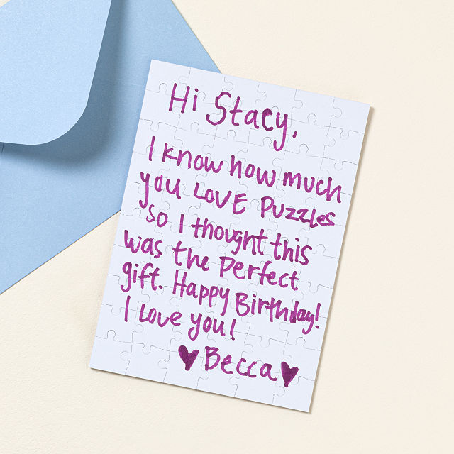Floral Cottage Puzzle Greeting Card