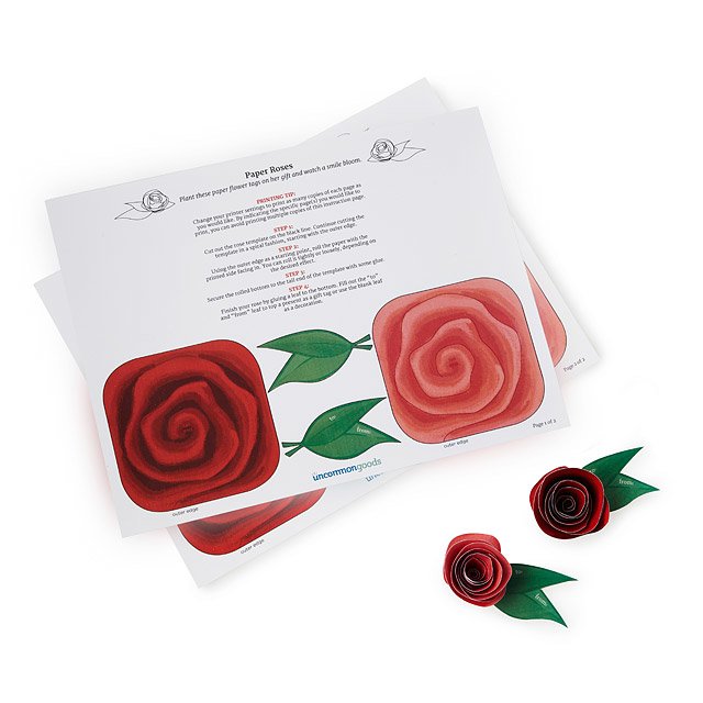 Printable Paper Roses