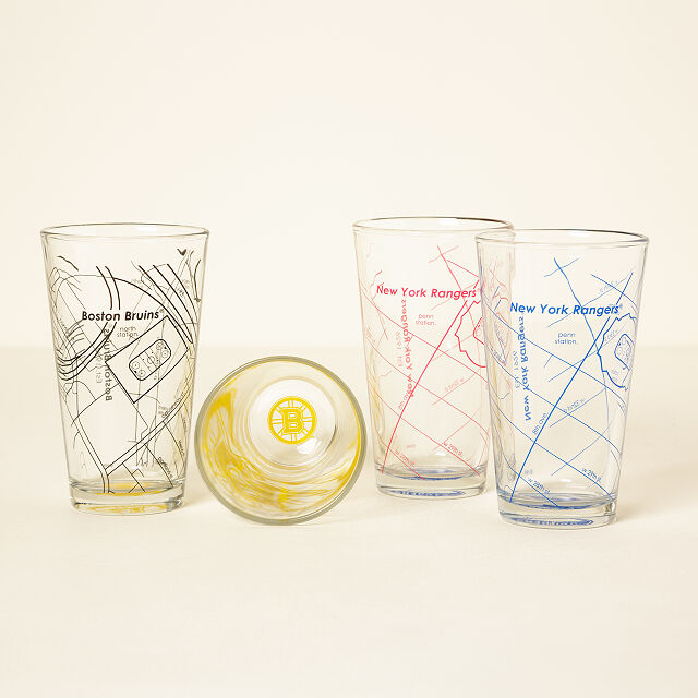 NHL Arena Map Pint Glasses - Set of 2
