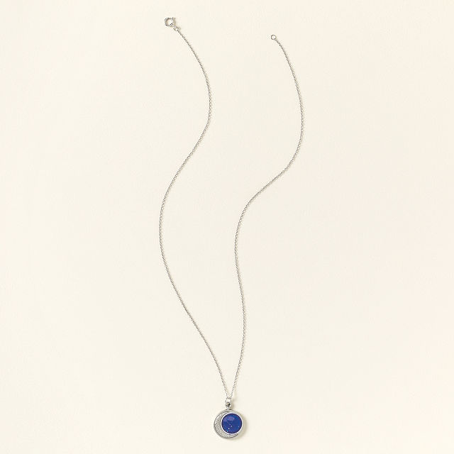 Blue Moon Crescent Necklace