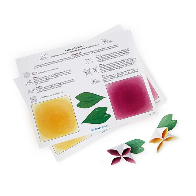 Printable Paper Wildflowers