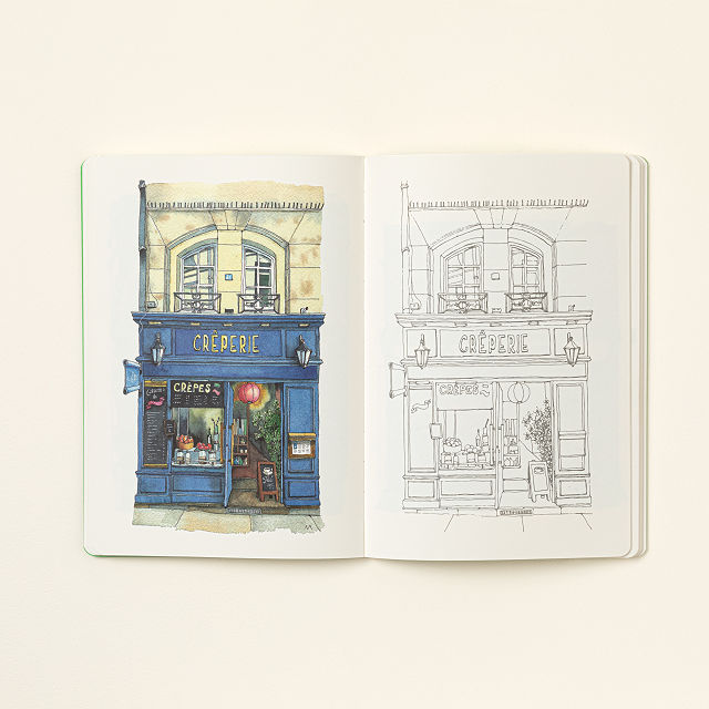 Global Shopfronts Wanderlust Coloring Book