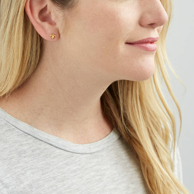 Benevolent Bee Stud Earrings