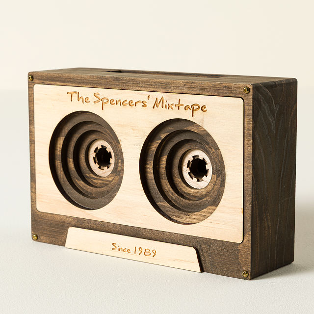 Wooden Mixtape Phone Amplifier