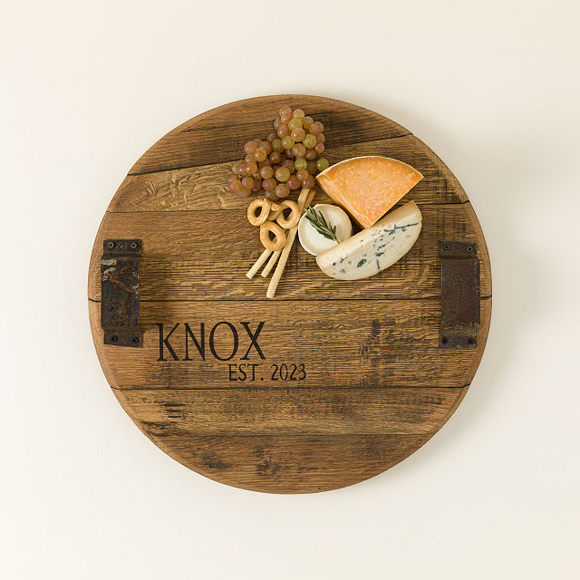 Custom Bourbon Barrel Serving Tray