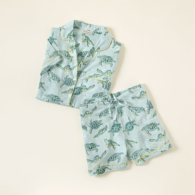 Sea Turtle Pajama Short Set