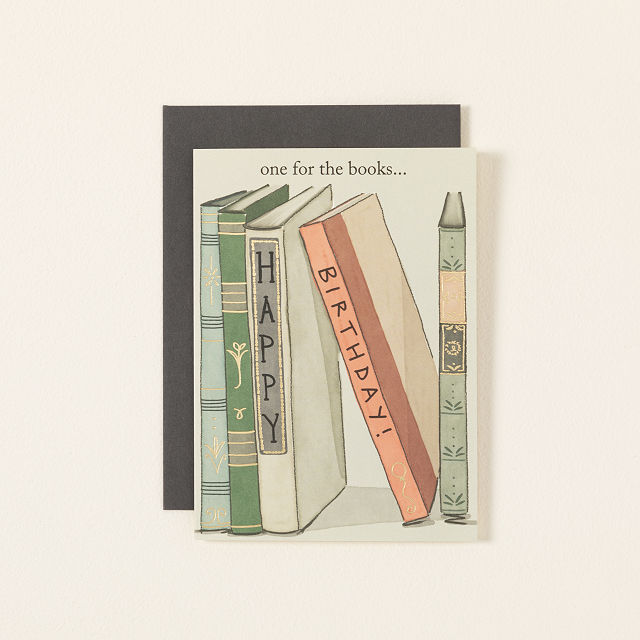 One for The Books Birthday Card