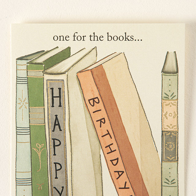 One for The Books Birthday Card