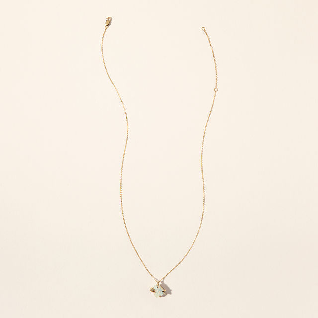 14k Gold Milky Way Opal Pendant