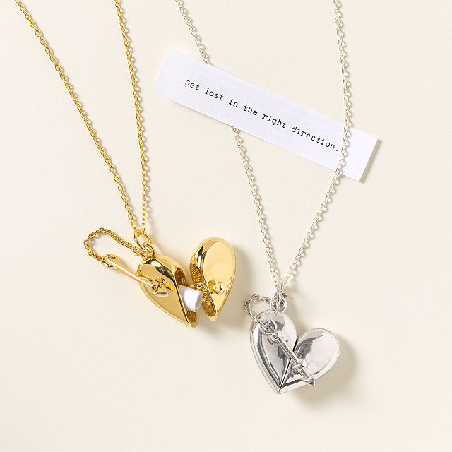 Personalized Message Heart & Arrow Locket