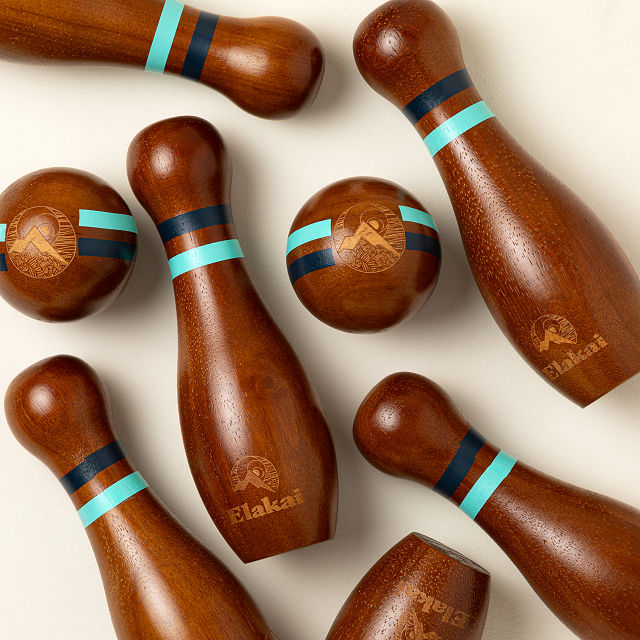 Wooden Lawn Bowling Travel Set