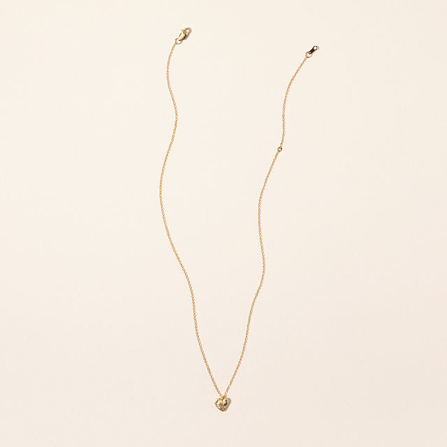 14k Gold Teeny Heart Diamond Pendant