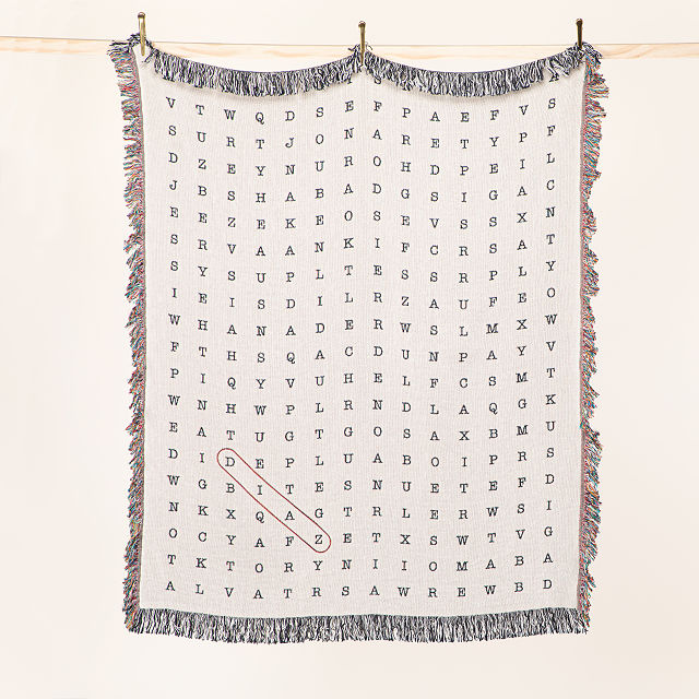 Personalized Word Search Throw Blanket