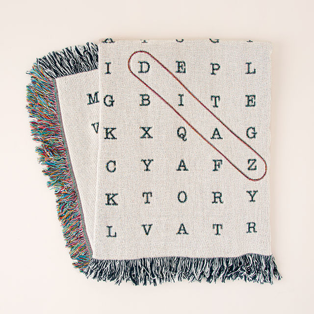Personalized Word Search Throw Blanket