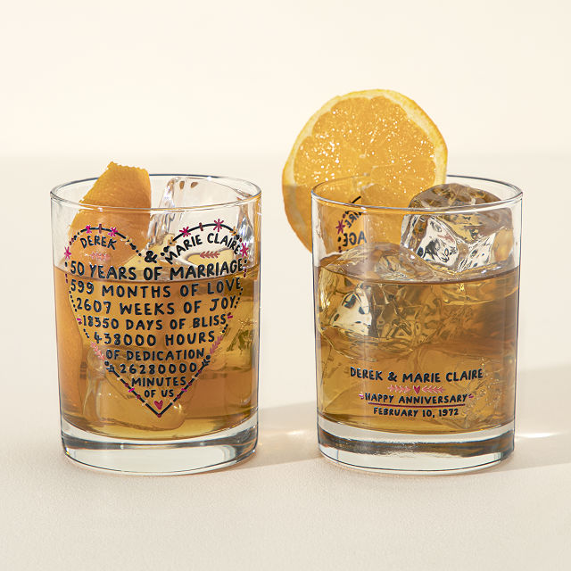Celebration of Time Anniversary Glasses
